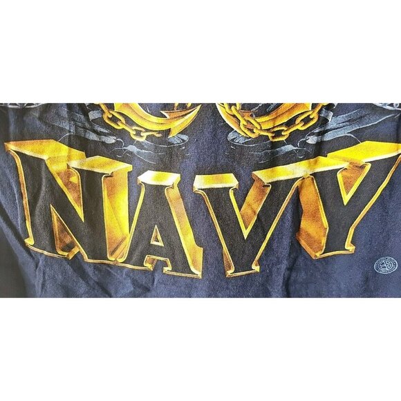 Navy Military Eagle United States Graphic T-Shirt Adult Med - Picture 4 of 9